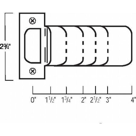 2-3/4 T Strike With 2-1/2 Extended Lip